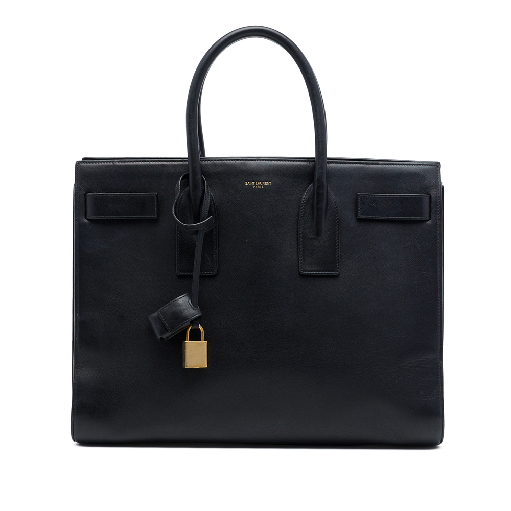 Pre-Loved Saint Laurent Medium Leather Sac De Jour Satchel